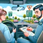 DALL·E 2024 03 14 17.57.00 Create an image depicting a focused student driver behind the wheel with a Safar Driving School instructor guiding them illustrating a calm and educa 85x85
